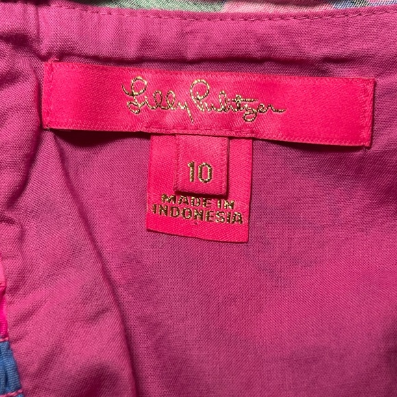 Lilly Pulitzer Bitsy stretch cotton top cerise pink safari sunset floral 10 - Picture 5 of 9